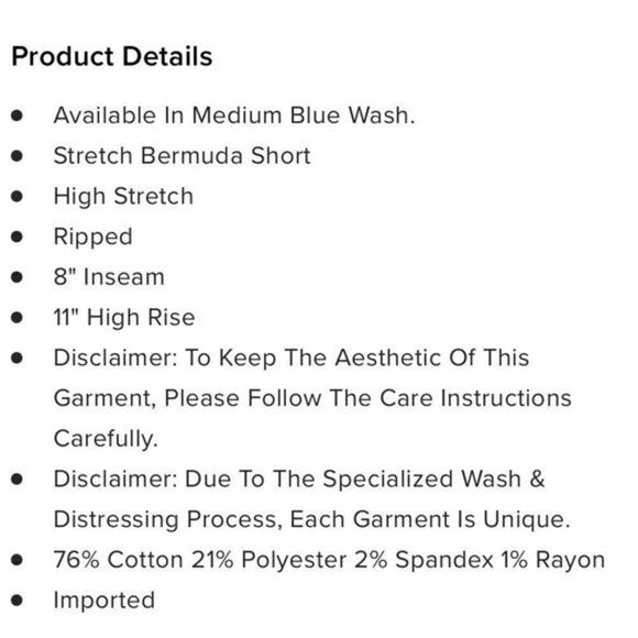 Denim Stretch Bermuda Shorts - Picture 5 of 5